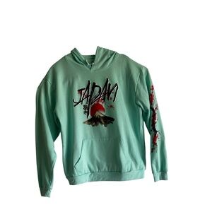 Launder Unisex Mint Green Pullover Streetwear Graphic Japan Hoodie